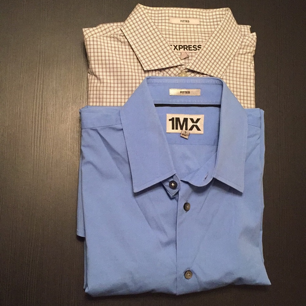 EXPRESS 1MX FITTED DRESS SHIRTS!!